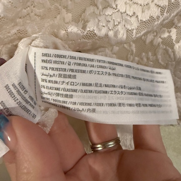 Abercrombie & Fitch NEW S Lace Sheer Long Sleeve Blouse Top Shirt Soft Girl Cute - Picture 7 of 7